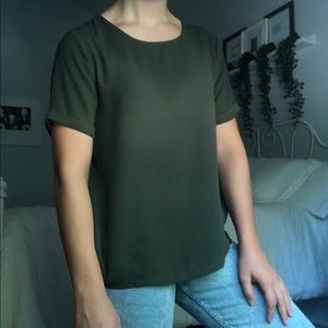 Forever 21 Army Green Blouse